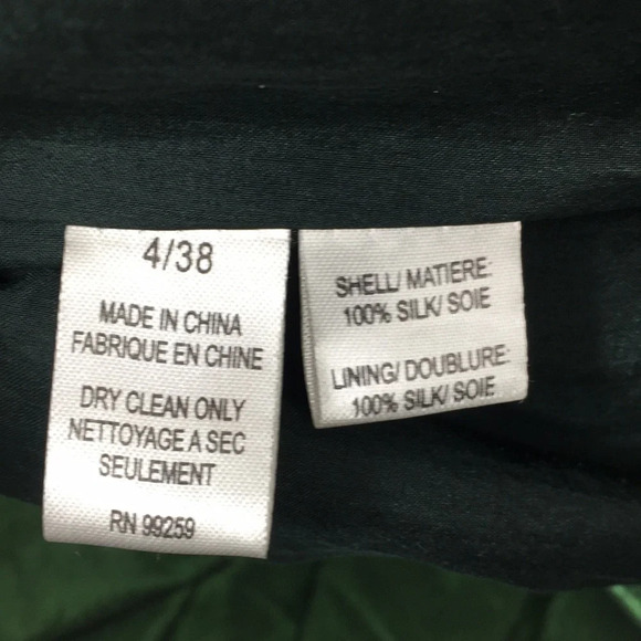 Vera Wang Green Pleated Bandage Wrap Silk Dress Womens 4 Sleeveless Bridesmaid - Picture 9 of 12